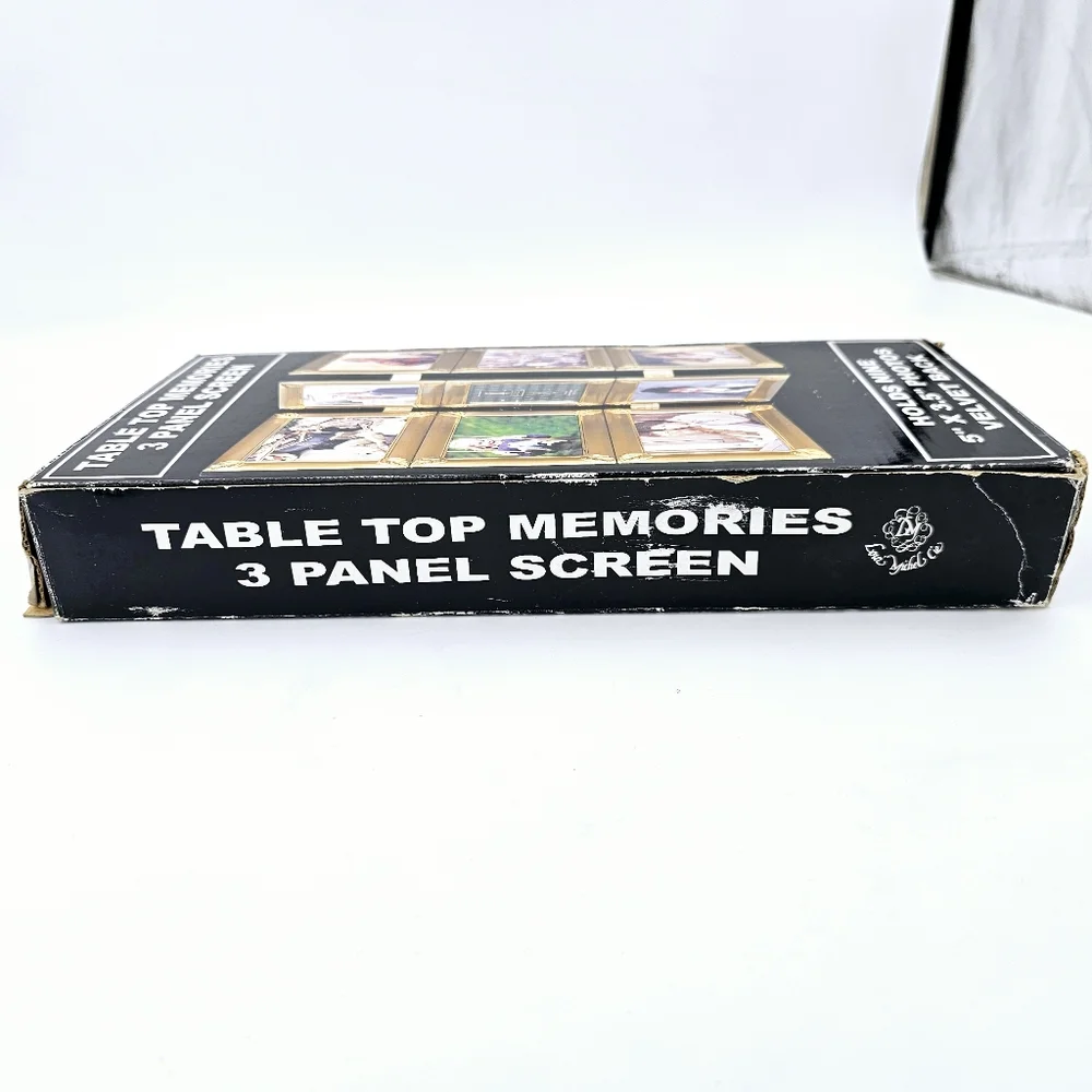 New Loui Michel Table Top Memories 3 Panel Screen 9 Picture Frames